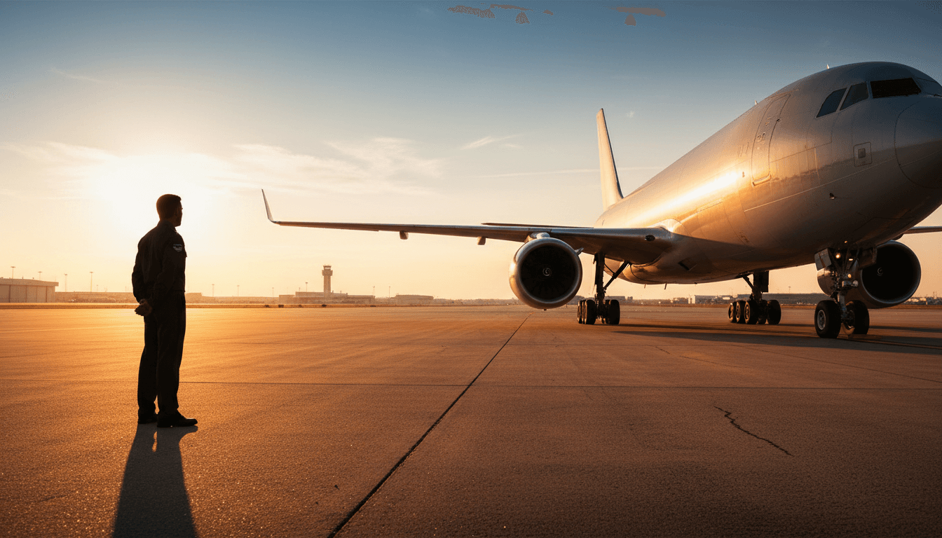 Aerospace professional consulting on aircraft operations at Dubai airport